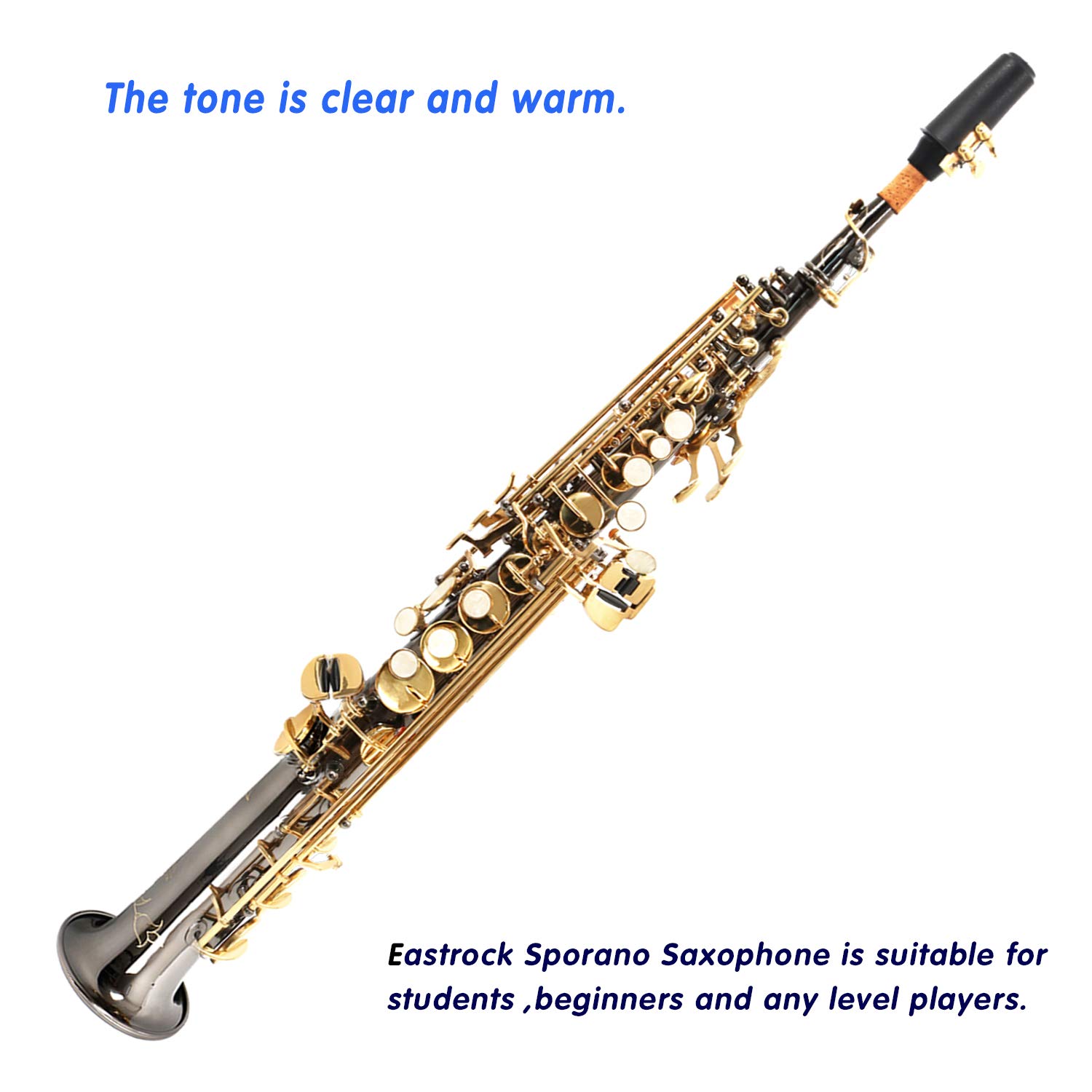 Amazon.com: EASTROCK Bb Soprano Saxophone Straight Black Nickel